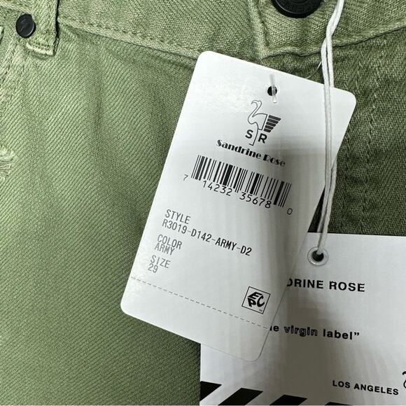 SANDRINE ROSE Army Green Short Shorts NWT in Size 29 - Picture 5 of 7